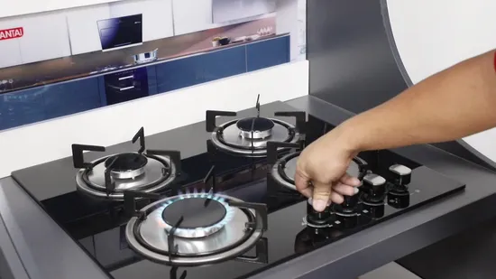 Fashion Attractive Design Spare Parts of Household Gas Stove 2 Hob Gas Burner Cooker 0.6mm Stainless Cooktop Burner Gas Stove 